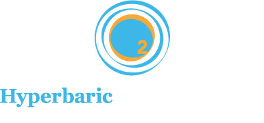 Hyperbarics Health & Wellness blue and orange circular logo.